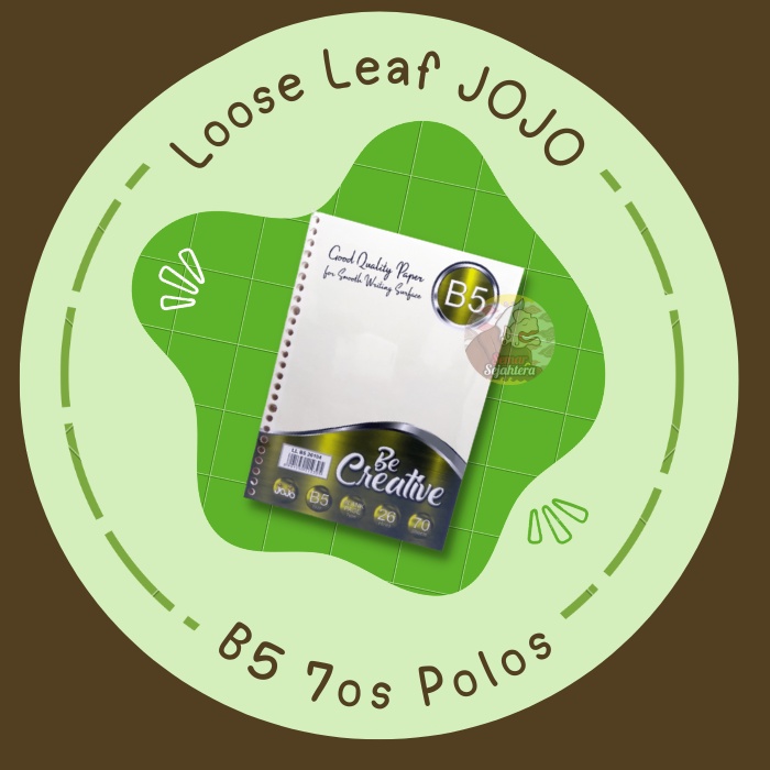 

[PAK] LOOSE LEAF / ISI BINDER JOJO B5 POLOS 70 LEMBAR*
