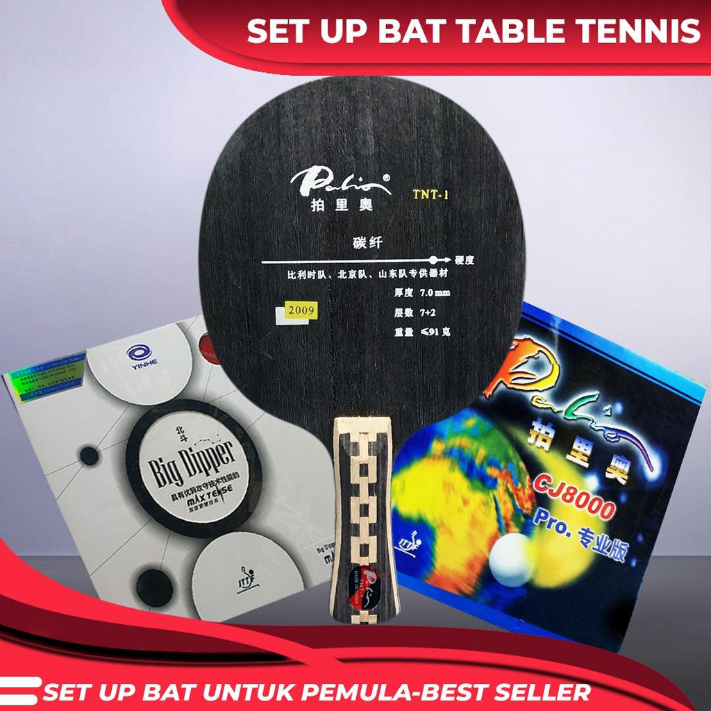 Setup Tenis Meja Pingpong Palio TNT-1 Carbon Big Dipper CJ8000 Pro