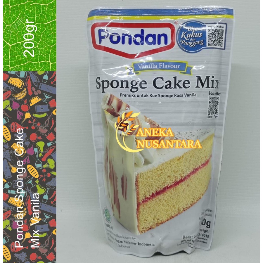 Jual Pondan Sponge Cake Mix Rasa Vanila Gr Pondan Tepung Instan Premix G Gram