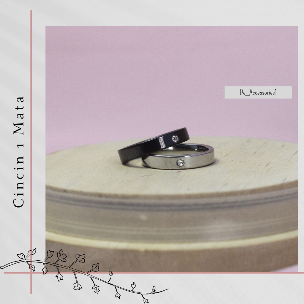 Cincin Titanium / CIncin TItanium Mata 1 / Cincin TItanium Hitam / Cincin TItanium SIlver