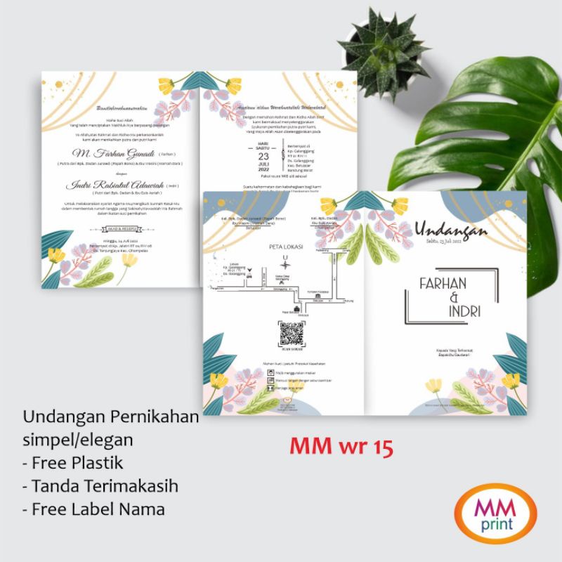 undangan pernikahan elegan/simple