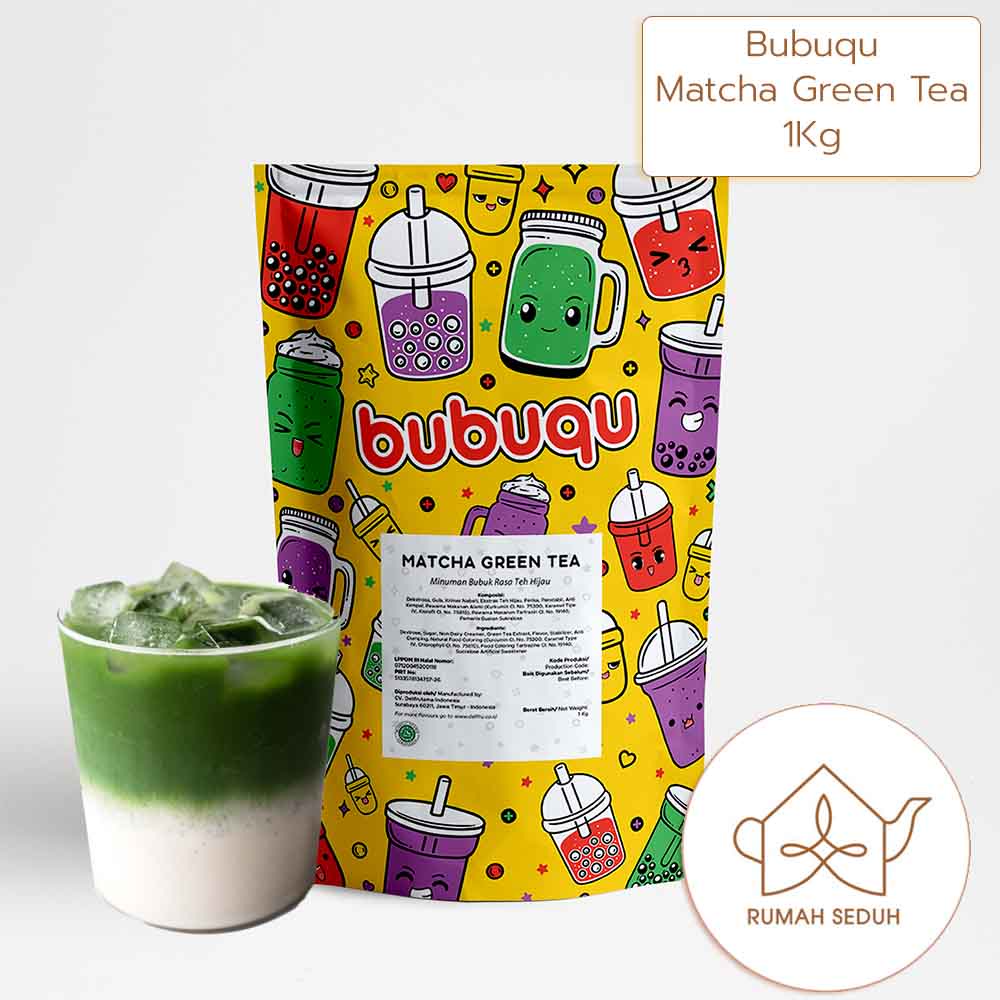 

1kg Bubuqu Matcha Green Tea Latte Powder Drink - Bubuk Minuman Teh Hijau Matcha Susu