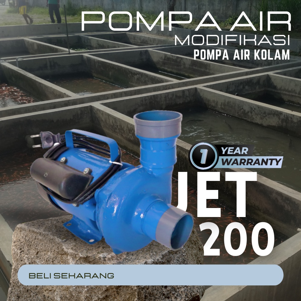 Jual pompa air modifikasi  jet 200 surya guna alkon alumunium cor pompa modifikasi untuk kolam ikan 
