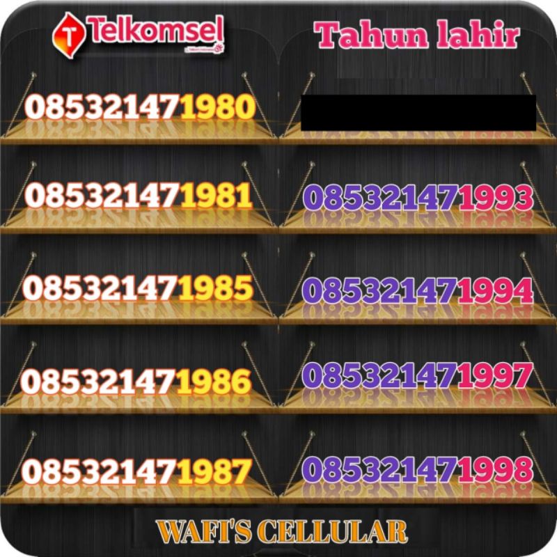 Telkomsel Seri tahun lahir