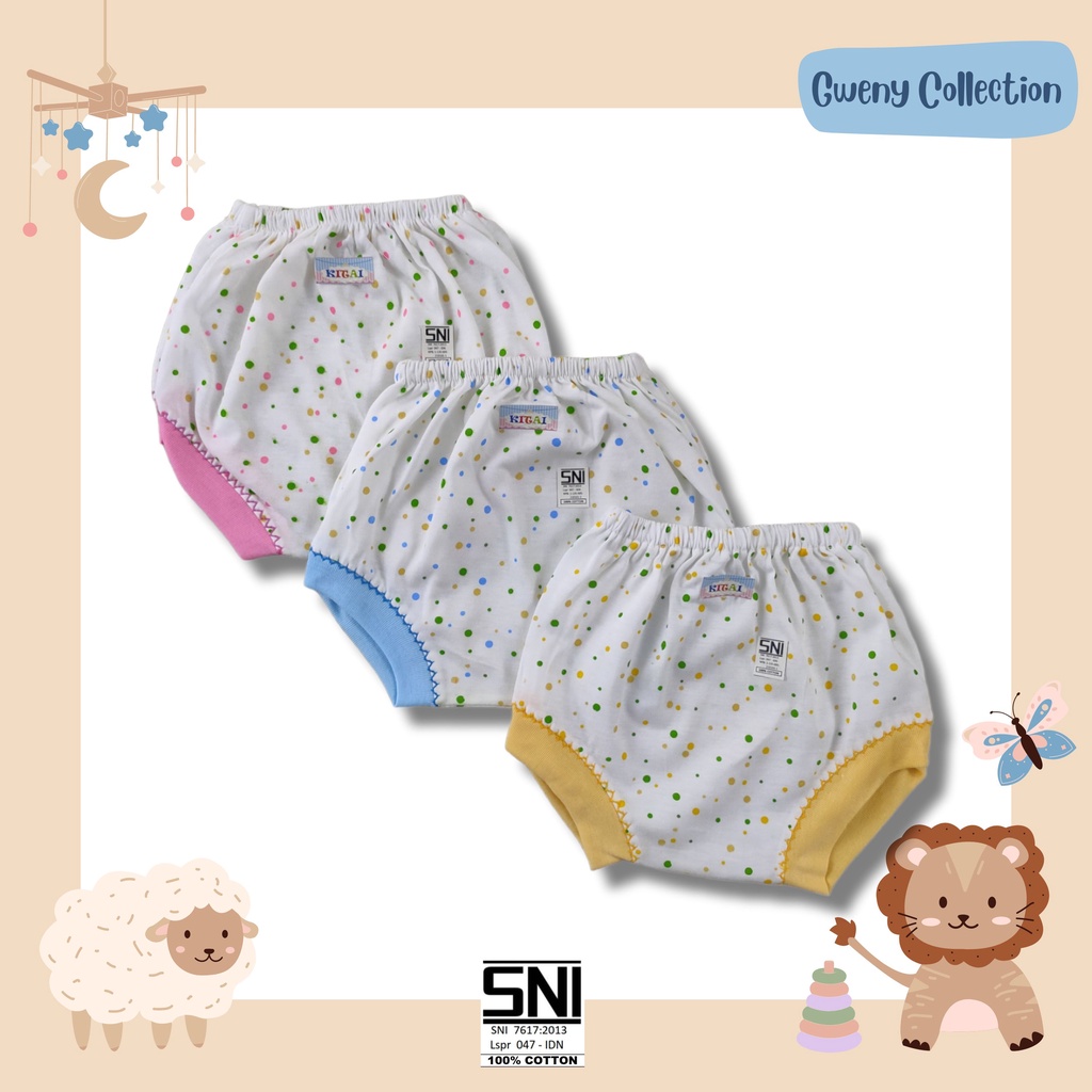 CELANA POP KODOK CELANA PENDEK SEGITIGA MOTIF POLKA UNISEX (KXT P)