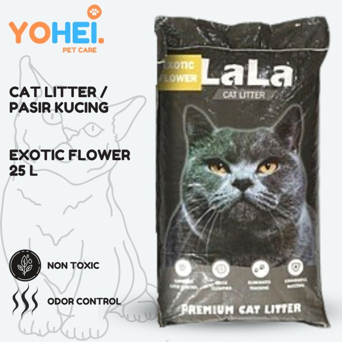 Pask Pasir Kucing Wangi Lala Exotic Flower Cat Liter 25 Litter