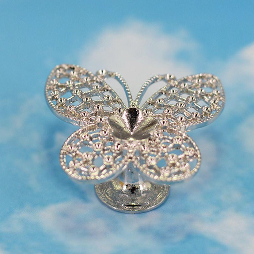 Populer Butterfly Display Base Holder Kerajinan Logam Hadiah Fotografi Props Sphere Support