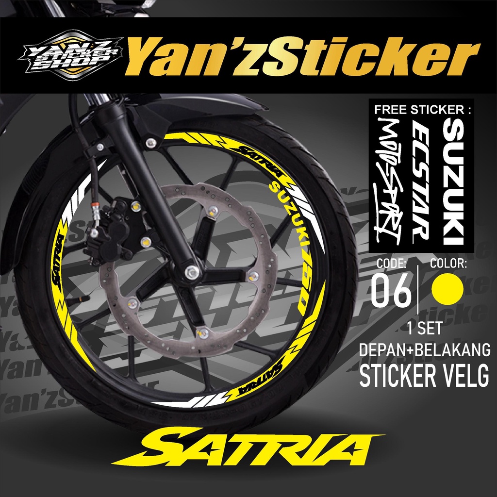 Aksesoris Stiker Cutting Sticker List Velg Motor Suzuki Satria Fu 150 Lis Pelek Velk Variasi Set Dep