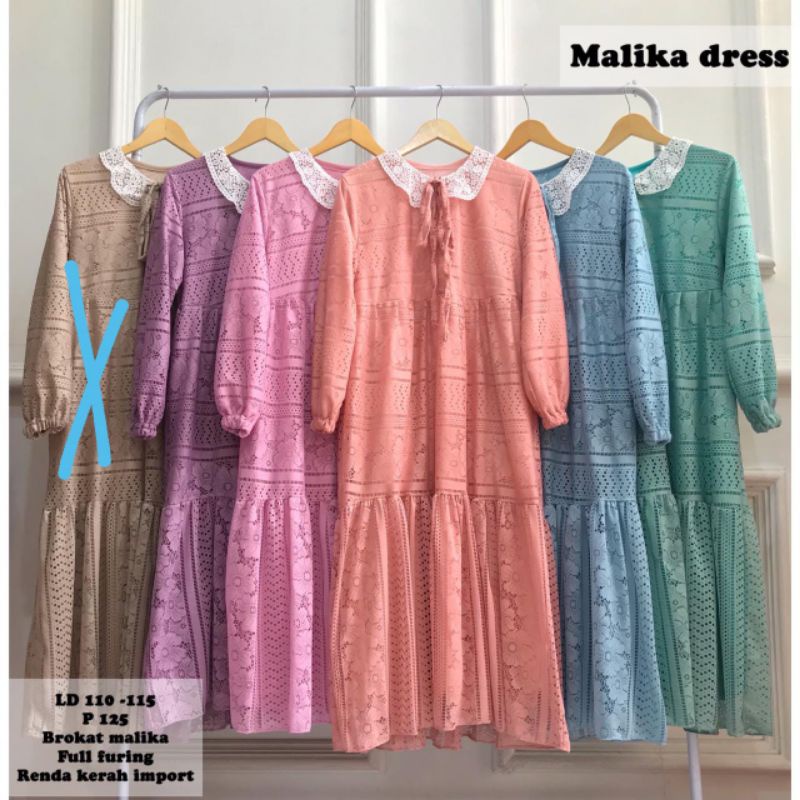 Midi Dress Brokat Malika Full Furing