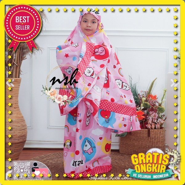 Mukena Anak 2In1 Bordir Elvina Umur 8-13 Tahun Mukena Anak Terbaru Mukena Anak Perempuan Mungkenah M