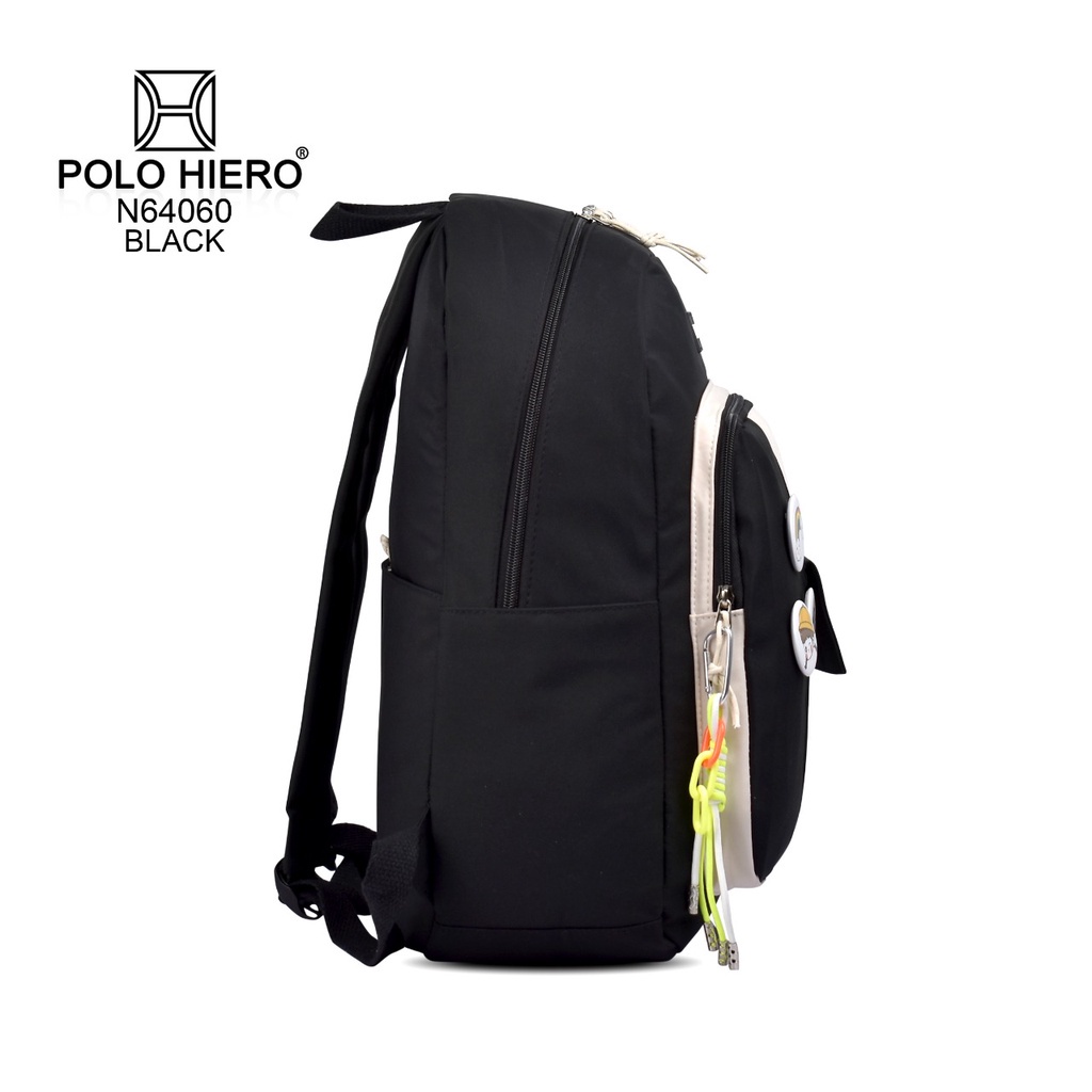 Tas Perempuan Polo Hiero N64060 Tas Sekolah Import Tas Ransel Punggung Fashion Travel