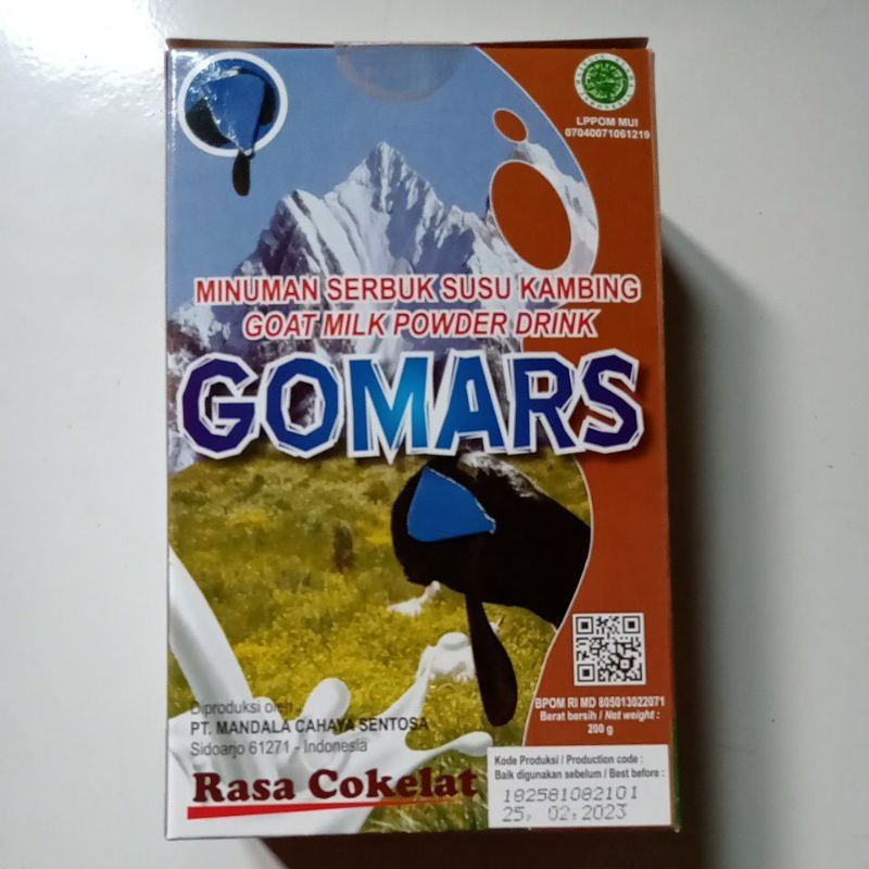 

GOMARS Susu Kambing Etawa Kemasan 200gr tersedia 5 varian rasa