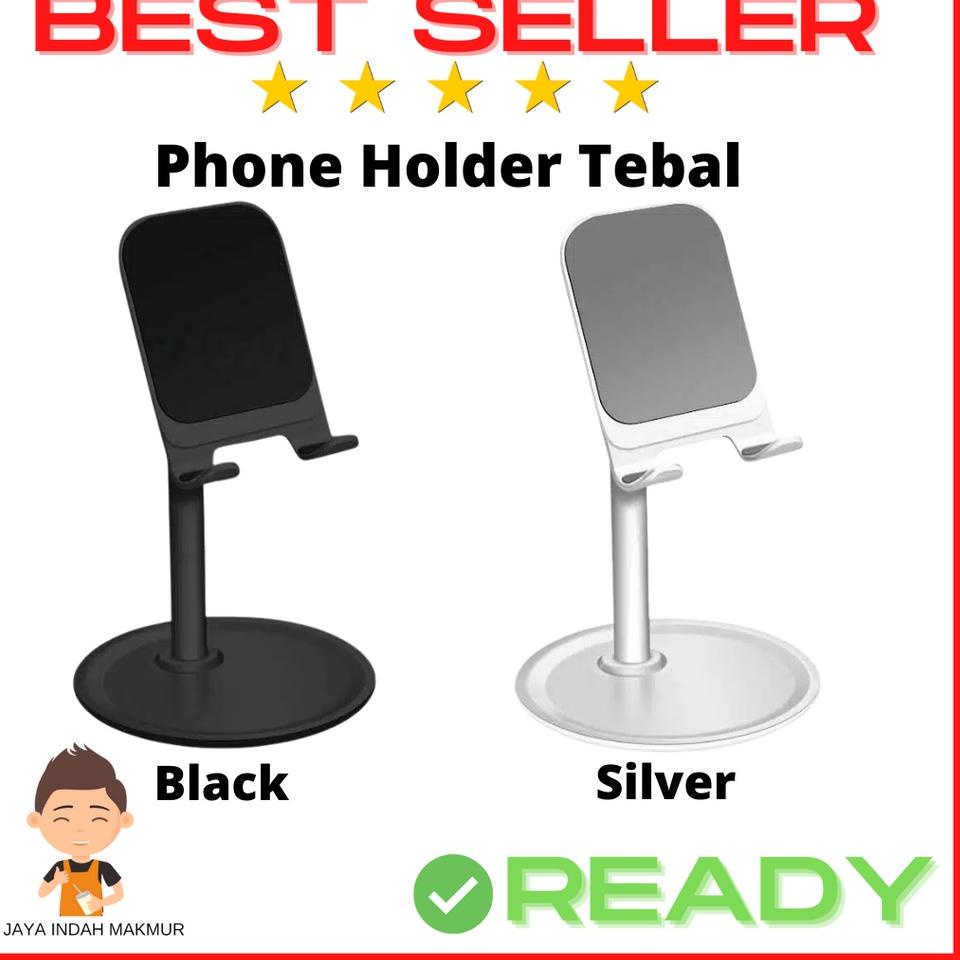 STOCK TERBATAS Stand Phone Holder Penyangga HP Stand HP di Meja Aluminiun Tebal Bagus ☑ 881