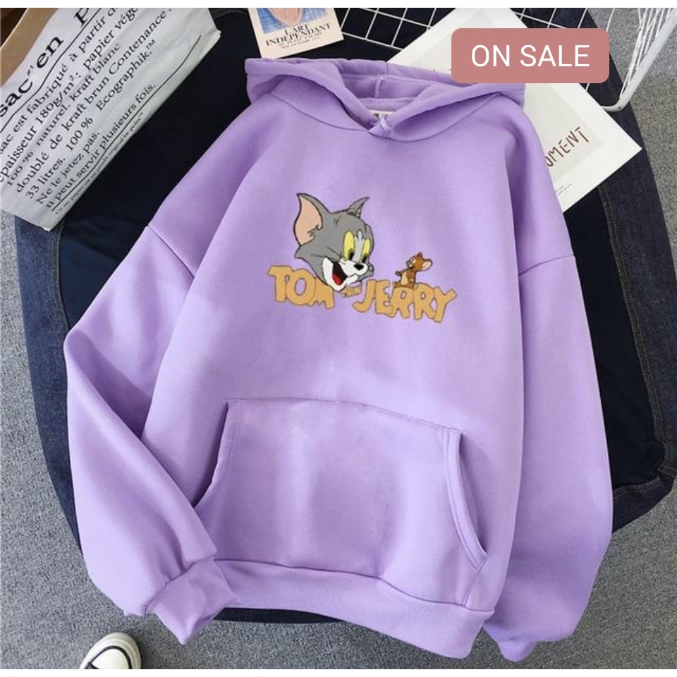 TOMJERRY Jumper Hoodie II  Sweater Hoodie Trendy II Sweter Oblong Topi Sz M - XL ( Pria &amp; Wanita / Anak &amp; Dewasa )