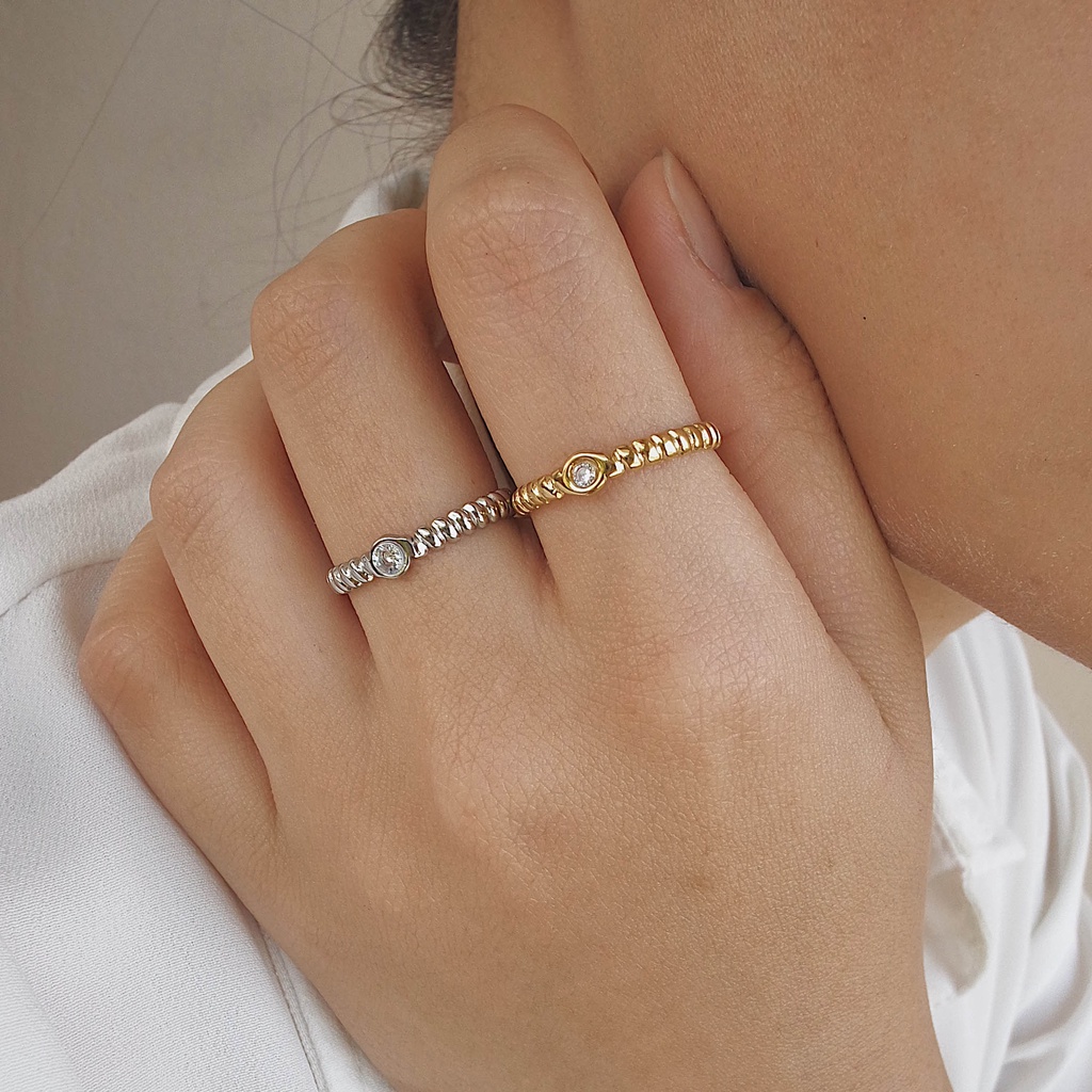 (CINCIN ANTI KARAT) LYRA RINGS - STAINLESS STEEL