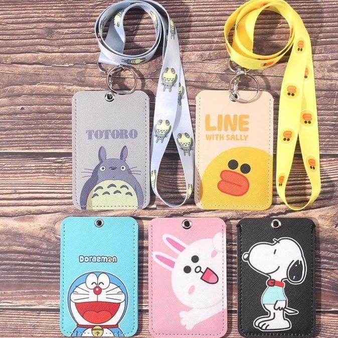 

Name Tag Id Card Access Card Holder Strap Karakter Line Disney Anime