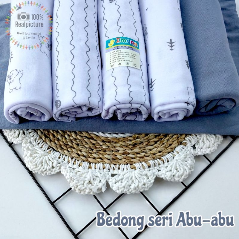 Bedong kaos bayi seri abu multifungsi