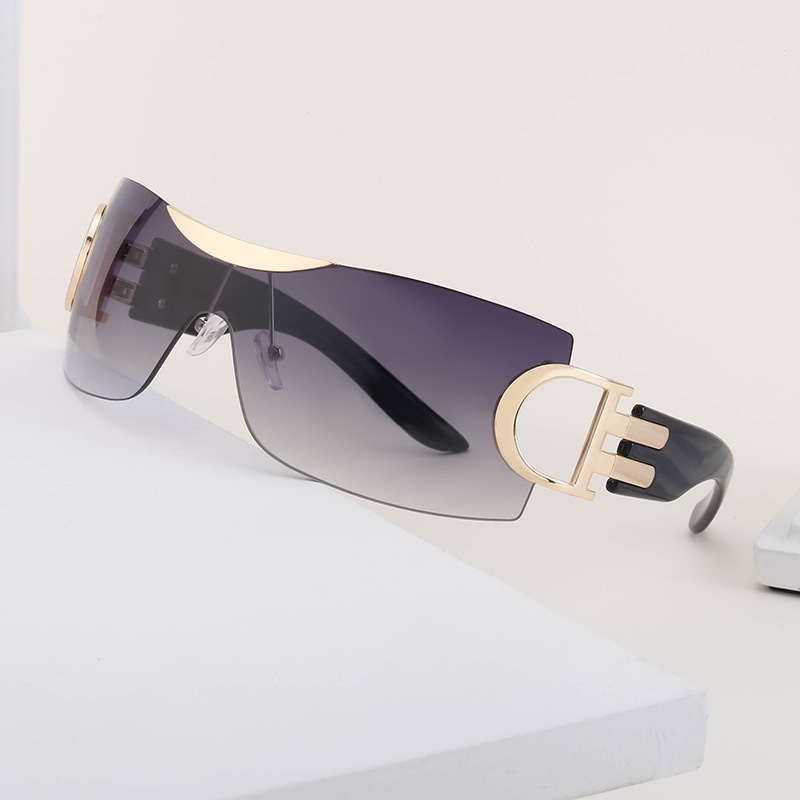 2023fashion Aesthetic Shades Sunglasses Untuk Wanita/Pria Kacamata Tanpa Bingkai Eyeglasses Colour