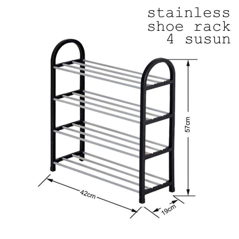 [DZS] RAK SEPATU SANDAL 4 SUSUN ORGANIZER SERBAGUNA