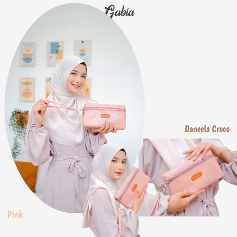 Gabia Pouch Daneela Croco Pouch Besar dan Panjang