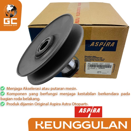 Pully Pulley Puli Belakang Yamaha Mio Fino X Ride Nouvo Soul GT FreeGo M3 S Z Sporty Smile Karburator Injeksi 110 115 125 ASLI ASPIRA OTOPART YH-E76A0-MI3-1100