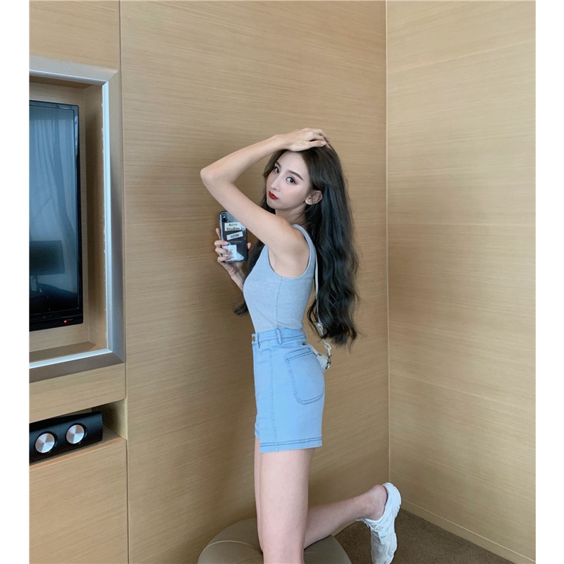 Celana Jeans Pendek Highwaist Biru / Celana Pendek Denim Fashion Import