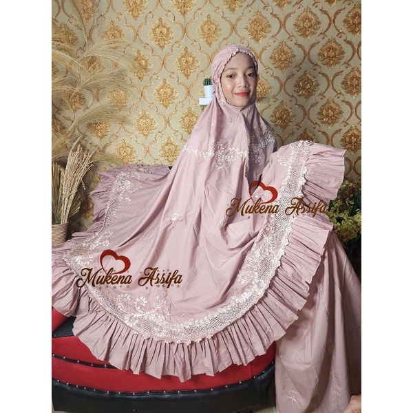 mukena mewah mukena rempel mukena bordir bukittinggi bordir padang bordir mewah elegant