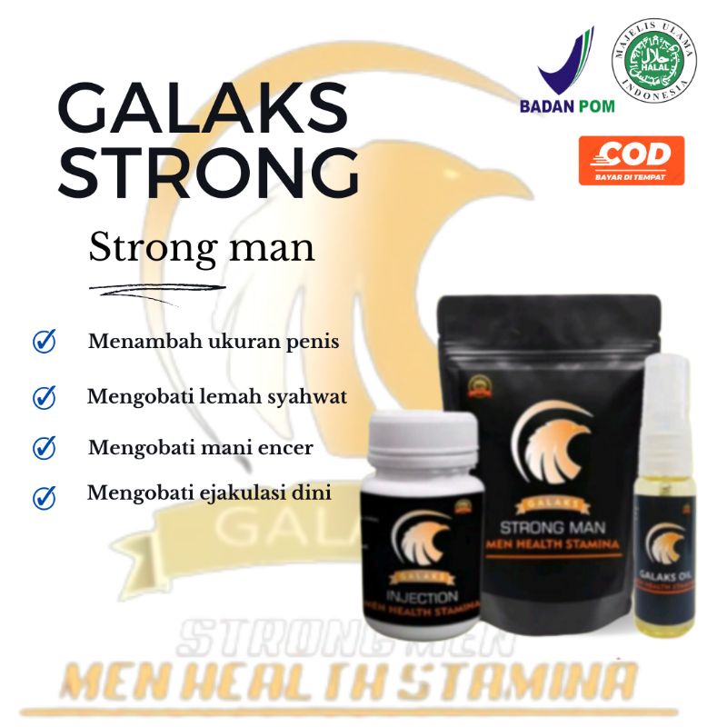 TERMANJUR/PERMANEN Galaks Strong Man Pembesar , Pemanjang + Obat Tahan Lama