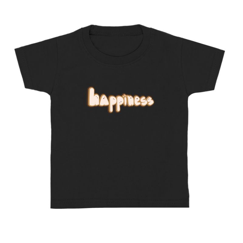 Baju kaos anak 1-12 tahun happiness katun bagus