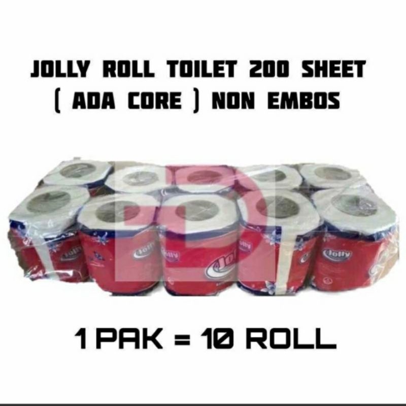 Tissue toilet roll jolly isi 10 roll ,halus dan lembut langsung dari pabrik nya