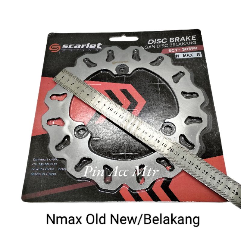 Disc Cakram Set Depan Belakang Original Scarlet Motor Nmax Old Nmax New Pnp Diameter 230mm Depan/Belakang