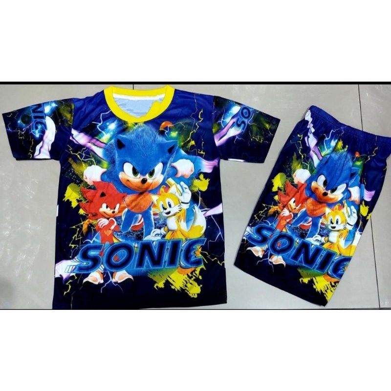 SETELAN ANAK ANIMASI SONIC KATUN DAN SONIC PULLPRIIN USIA 1-10THN