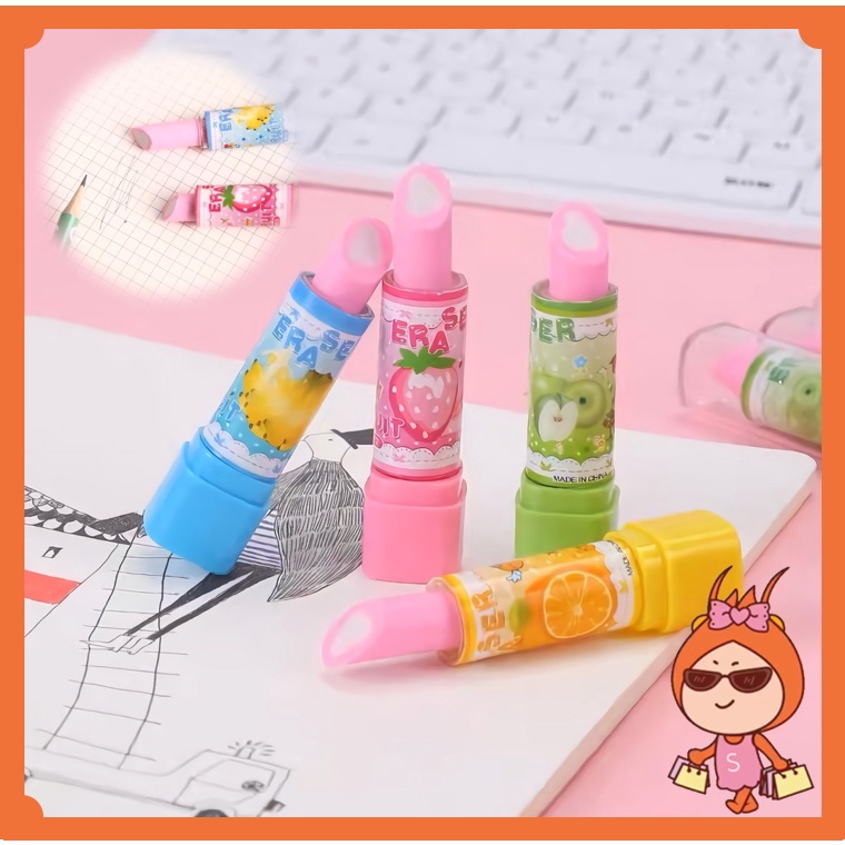 

Reseller Welcome - 5671 Penghapus Pensil Bentuk Lipstik Warna Warni / Penghapus Bentuk Lipstik Beauty / Penghapus Pensil Model Lipstik
