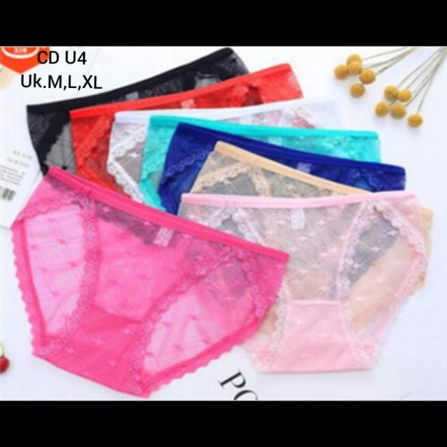 Celana dalam transparan CD U4 uk.M,L,XL