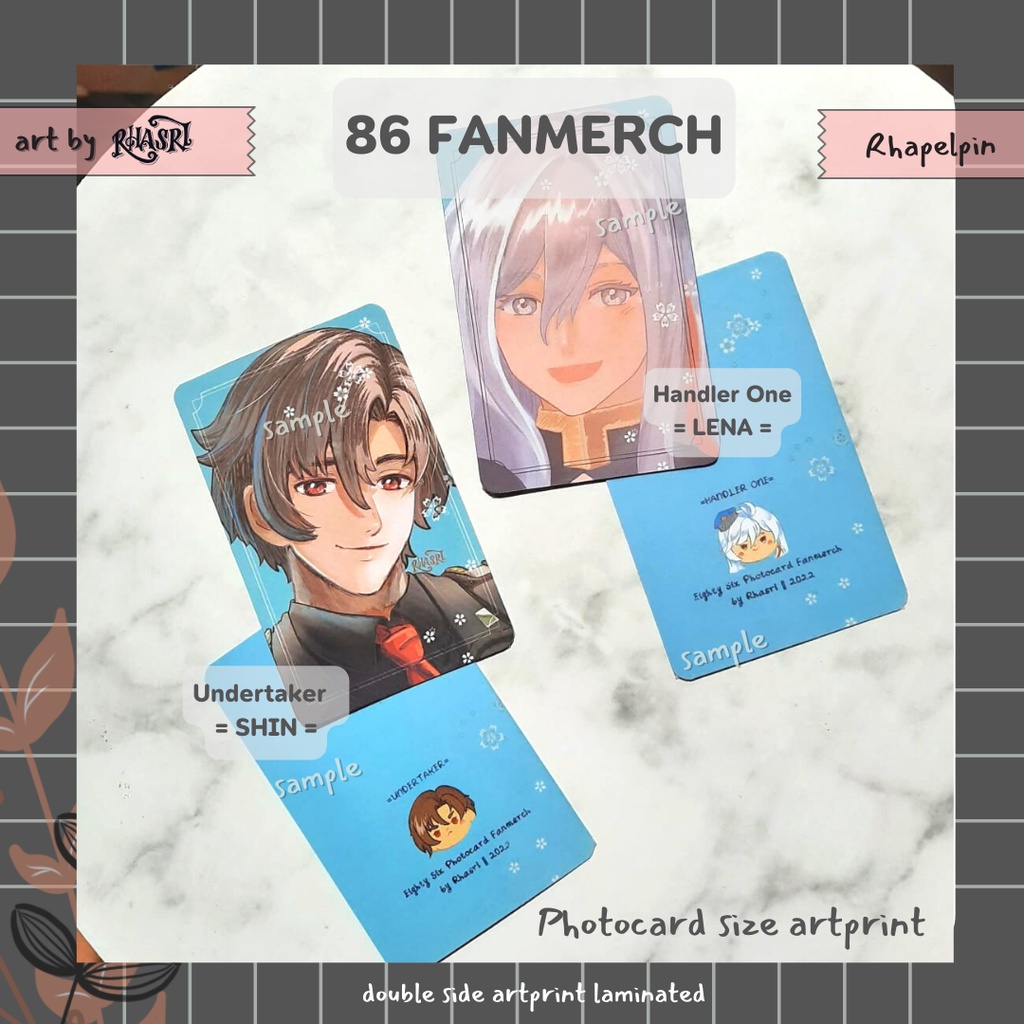 RHASRI Character Card Artprint Fanmerch 86 Eighty Six Shin Lena