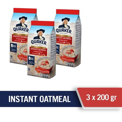 

BAYAR DITEMPAT✔️Quaker Instant Oatmeal 200 gr x 3 pcs Triple Pack|RA4