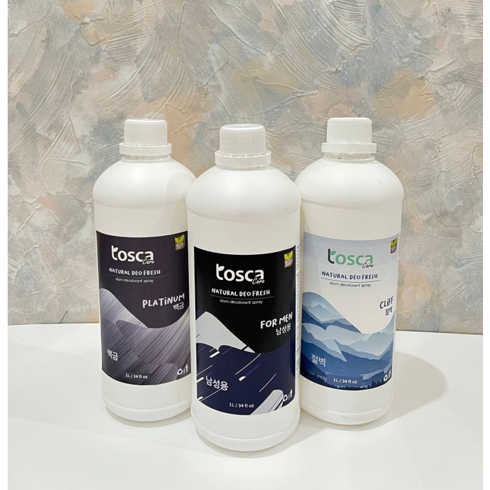 Deodorant Tawas Spray Refill 1 Liter - Tosca Fresh Natural Refill Isi Ulang 1 Liter - Deodorant Tosca 1 L