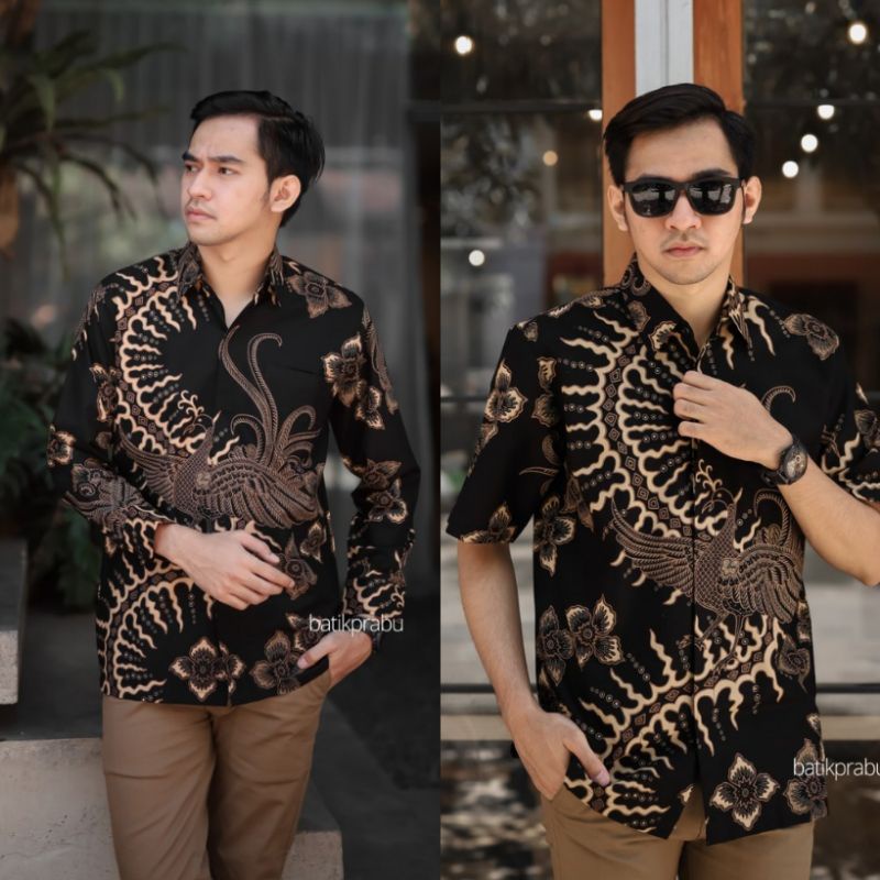 Baju Kemeja Batik Pria Lengan Panjang Pendek Modern Pesta Kantoran G21