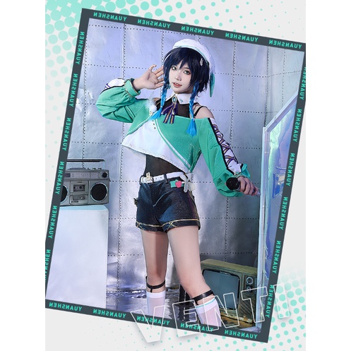 Game Genshin Impact Venti Cosplay Doujin Costume Band Cosplay Genshin Impact Venti Cosplay Birthday 