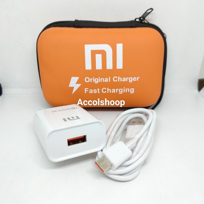 Charger Xiaomi Fast Charging 2A Kabel Type C Plus Dompet Charger