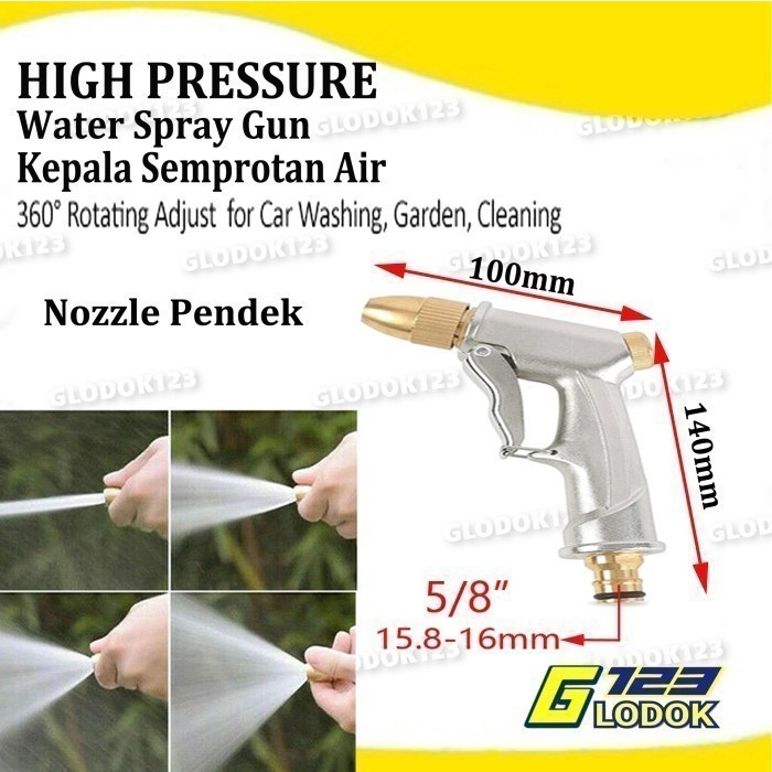 Kepala Semprotan Taman Air Steam Cuci Motor Mobil Water Jet Spray Gun