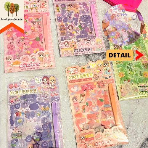 

Paket Sticker SZ-89 Dengan Alat Potong Pinset Capit Lengkap Lucu Model Cewe Sweet Import Funny Fancy Stuff Best Gift Stationery For School Alat Tulis Kantor Sekolah Ready Grosir Kado Ulang Tahun READY COD