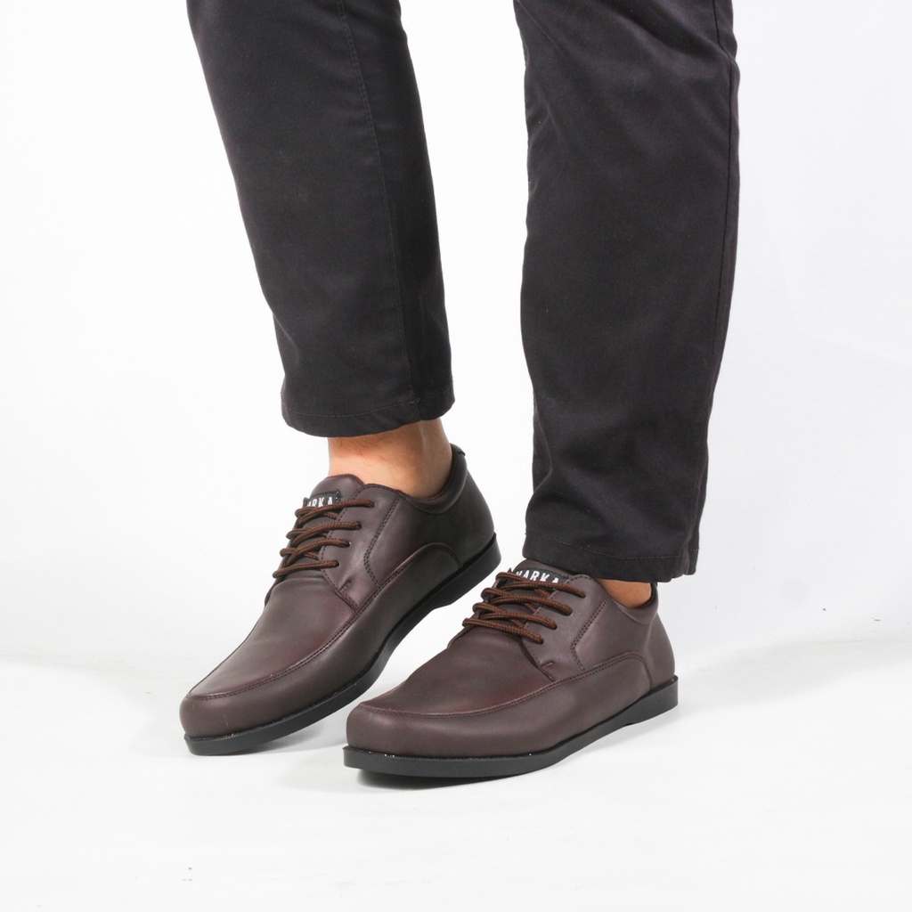 Sepatu Kasual Pria V 54712 Brand Varka Sepatu formal Kerja Kantor Kuliah Hangout Trendi Berkualitas - Coklat