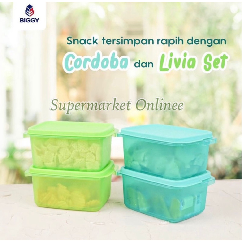 Toples Kotak Makanan Sealware Cordoba Set isi 2pcs Box Kulkas Serbaguna Lunch Box Wadah Sayur 1000ml &amp; 1400ml