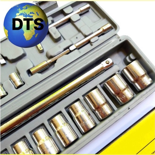 Kunci Sok Set 27 pcs KTP - Kunci Sock Set 27pcs lengkap Obeng dan Sock 4mm-21mm - Kunci Shock Set Lengkap - Socket Wrench Set 27 pcs SW-K27 KTP