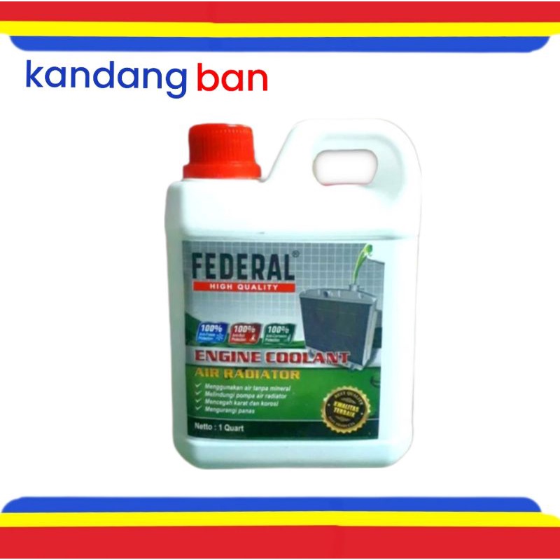 AIR RADIATOR /AIR COOLANT FEDERAL 1L WARNA HIJAU UNTUK MOTOR DAN MOBIL