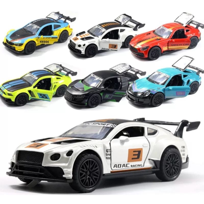 Diecast Mobil Chevrolet Camaro BMW M4 Ford Mustang Porsche AMG GTR Miniatur Mobil Mobilan GT Sport Recing Die-cast Mobil Sport sedan