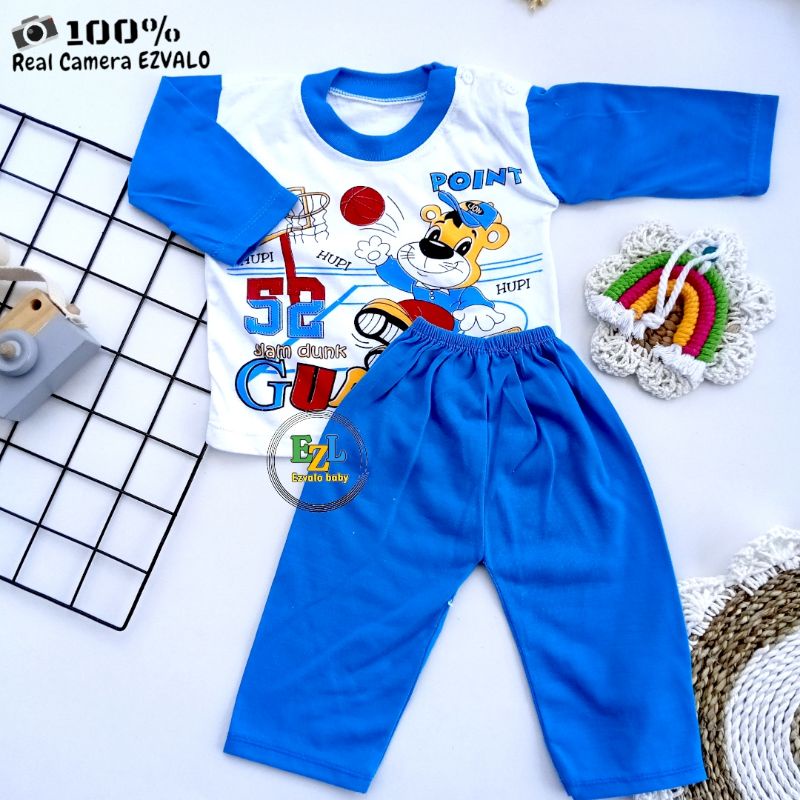 Set Baju bayi kaos oblong / setelan baju bayi laki-laki gambar hewan