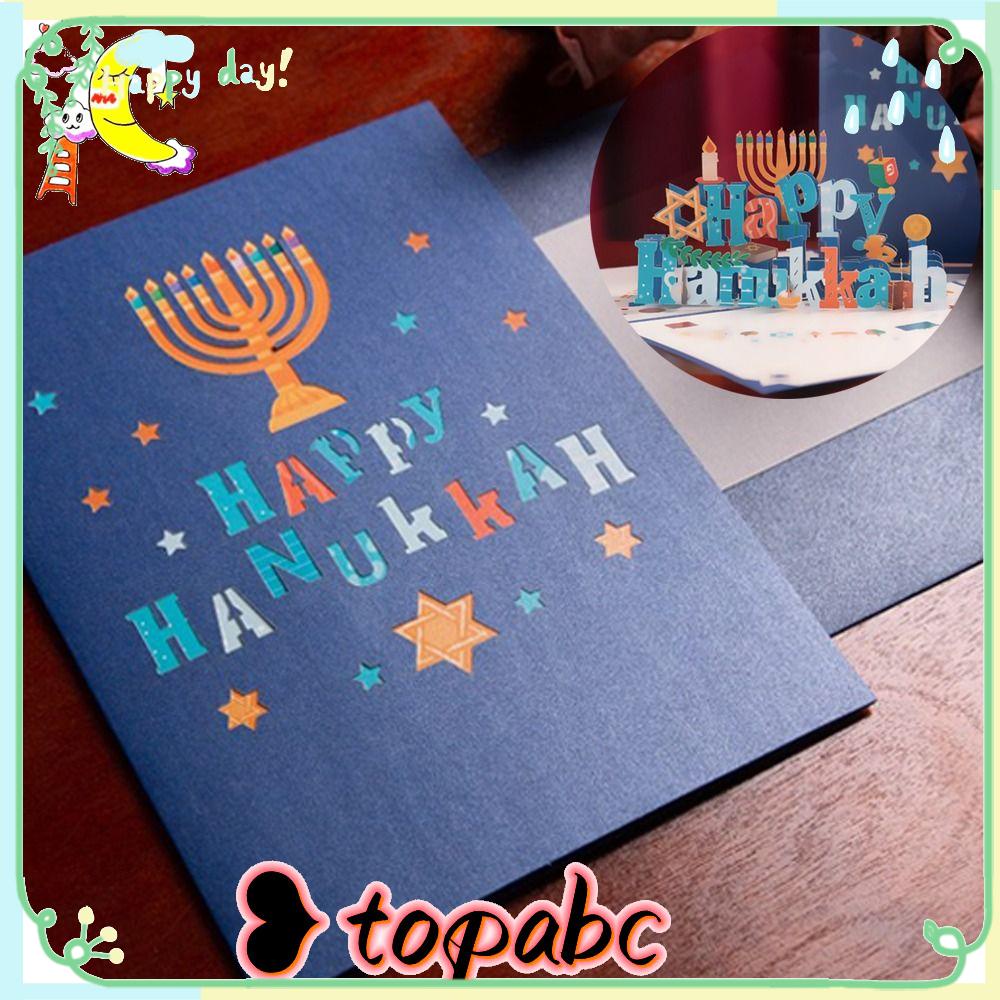 Top 3D Happy Hanukkah For Mom Dad Suami Istri Hanukkah Day Pop Up Hadiah Festival Pesan