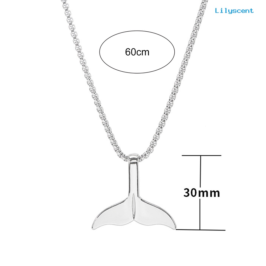 [LS]Pendant Kalung Hip Hop Geometris Electroplating Kilau Cerah Fadeless Hias Hadiah Pria Wanita Ekor Paus Choker Kalung Rantai Untuk Pacaran